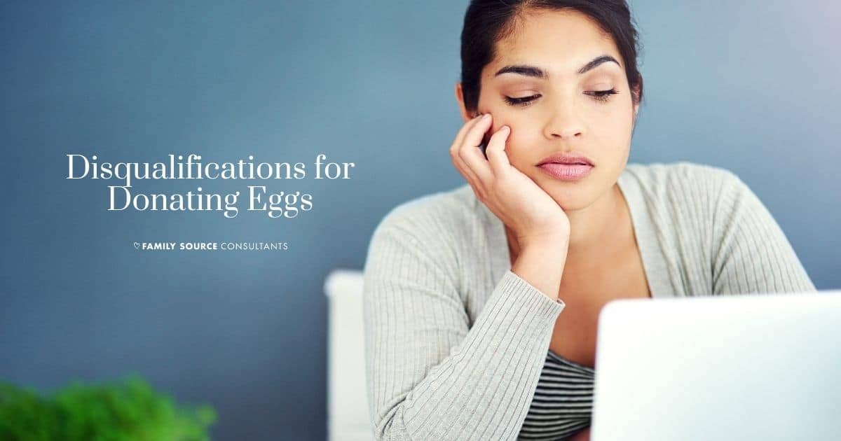 disqualifications for donating eggs